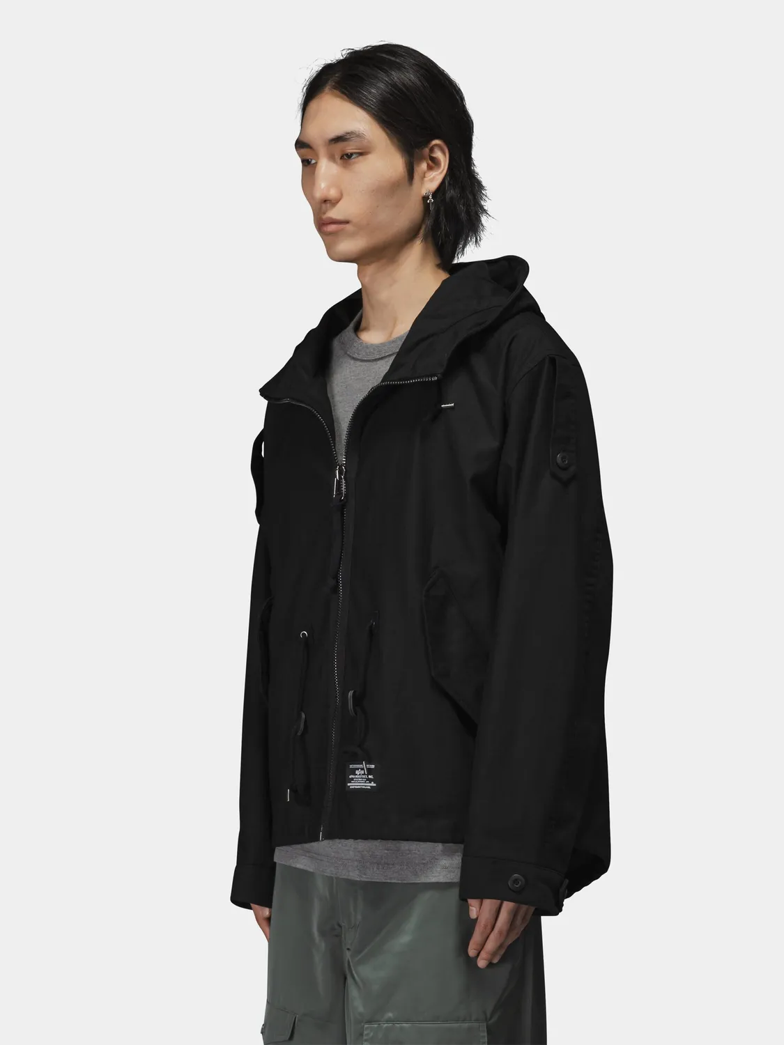 Alpha Industries M-65 Mod Fishtail palton verde OG-107 bumbac