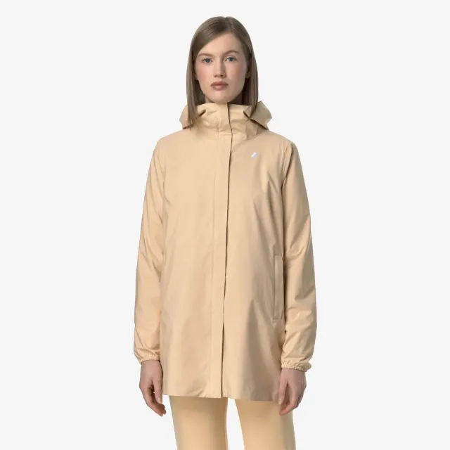 K-Way Sophie Stretch Dot geacă damă bej lungă