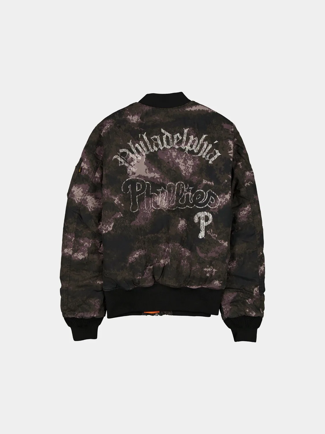 Alpha Industries MA-1 Philadelphia Phillies geaca bomber negru camo