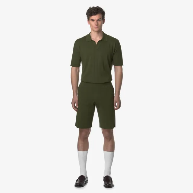 K-Way Leoben pantaloni scurti verzi bumbac S-XL