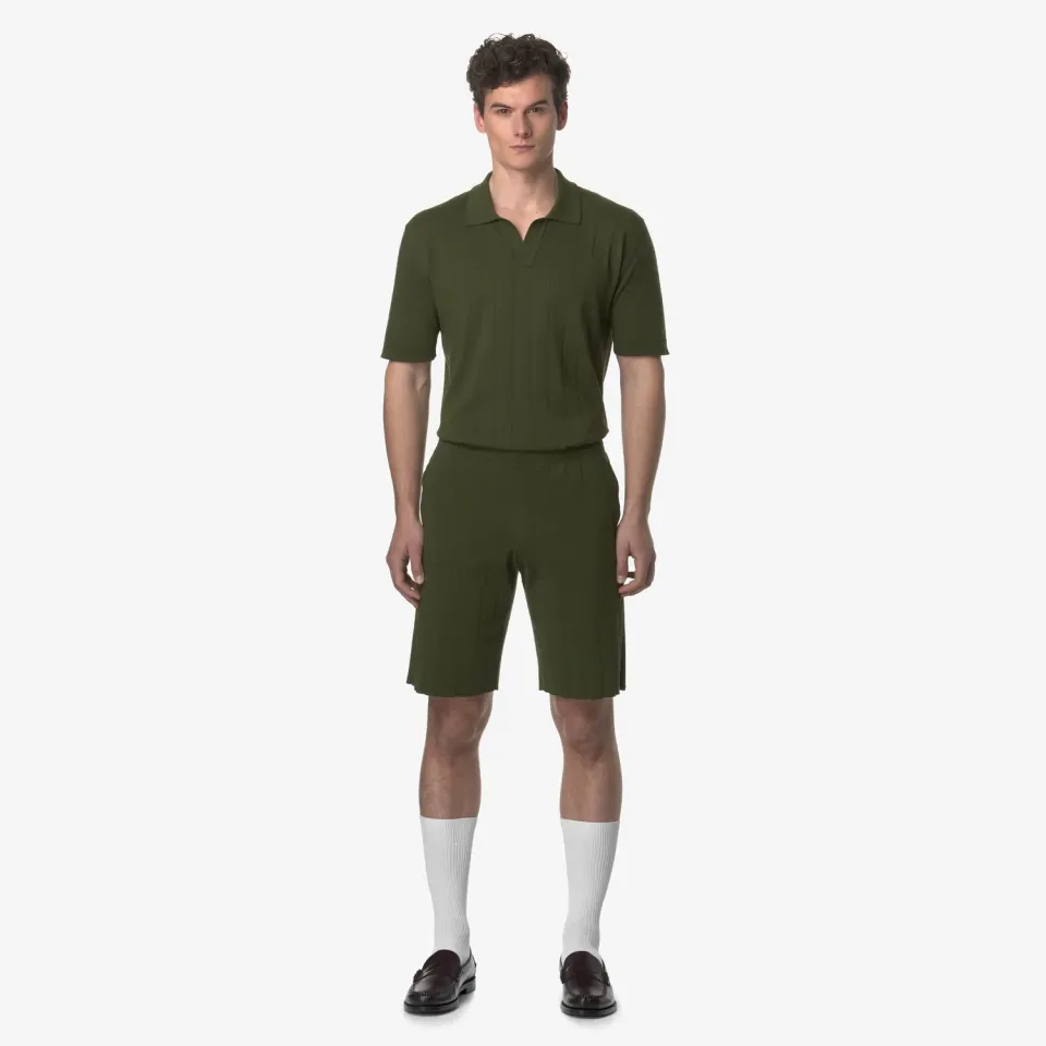K-Way Leoben pantaloni scurti verzi bumbac S-XL