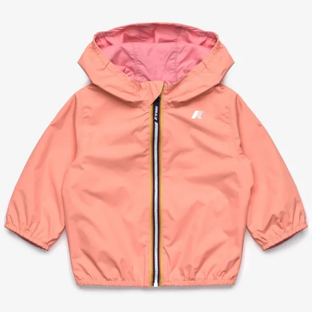 K-Way Jake Plus.2 Double geacă bebeluși roz reversibilă