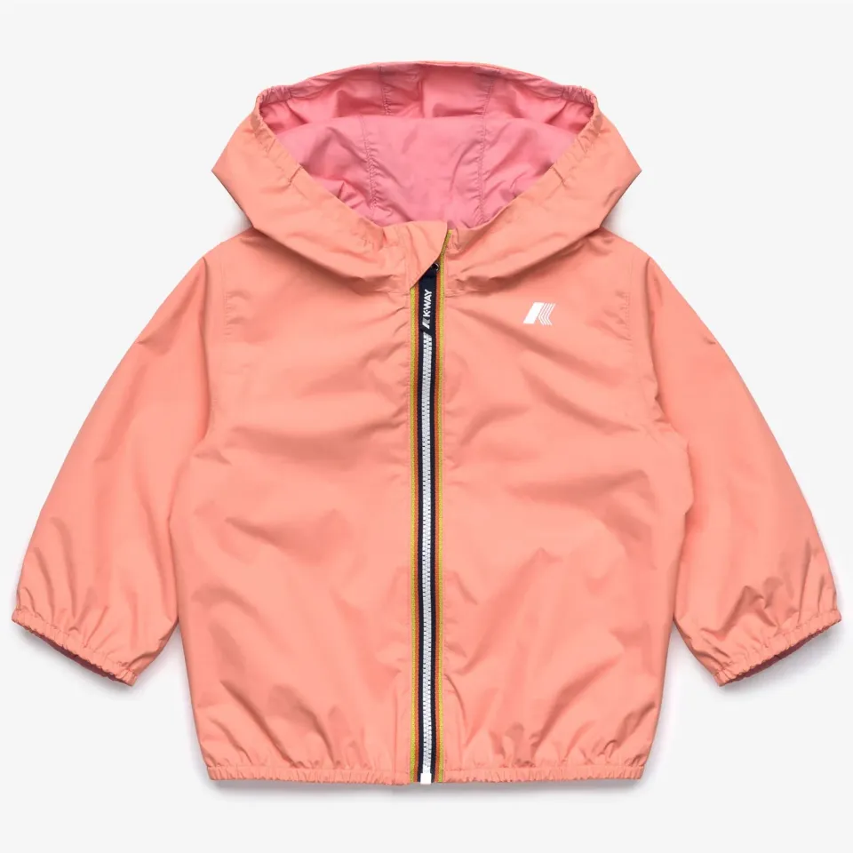 K-Way Jake Plus.2 Double geacă bebeluși roz reversibilă