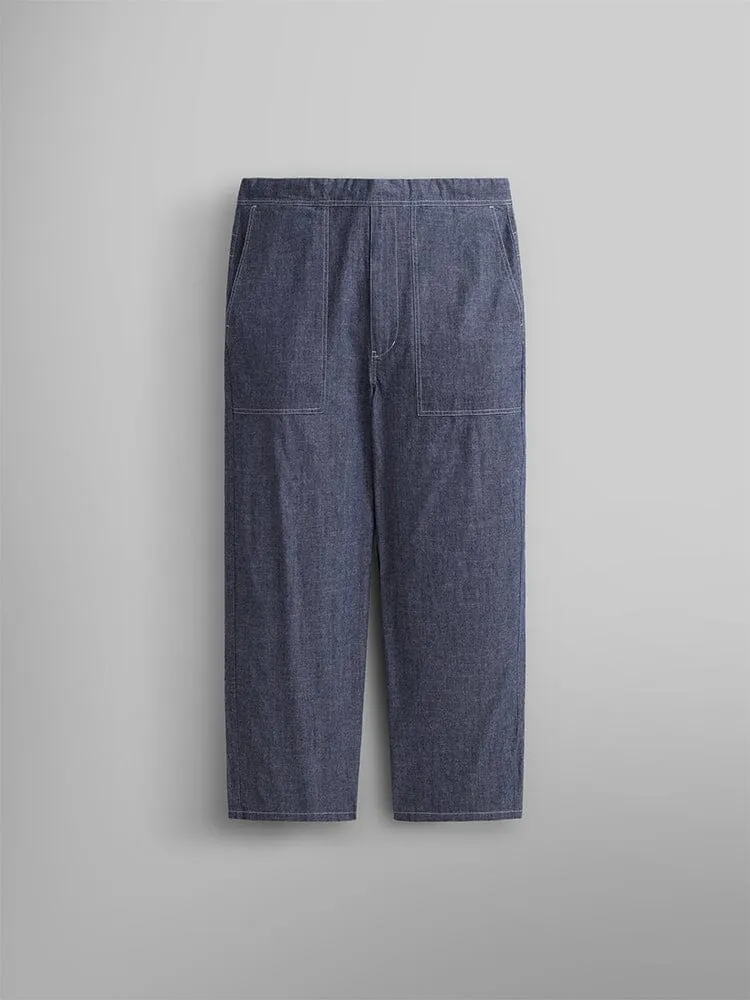 Alpha Industries Wide Leg Cotton pantalon gri bumbac