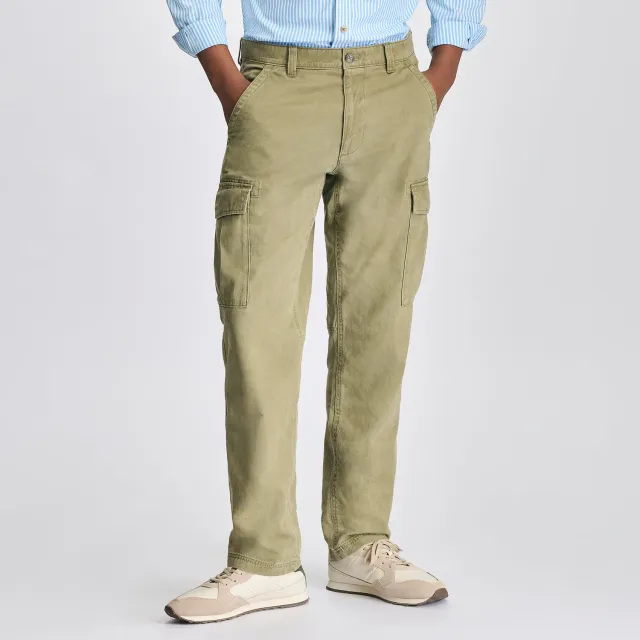 Eddie Bauer Interbay pantaloni cargo barbati Light Khaki bumbac