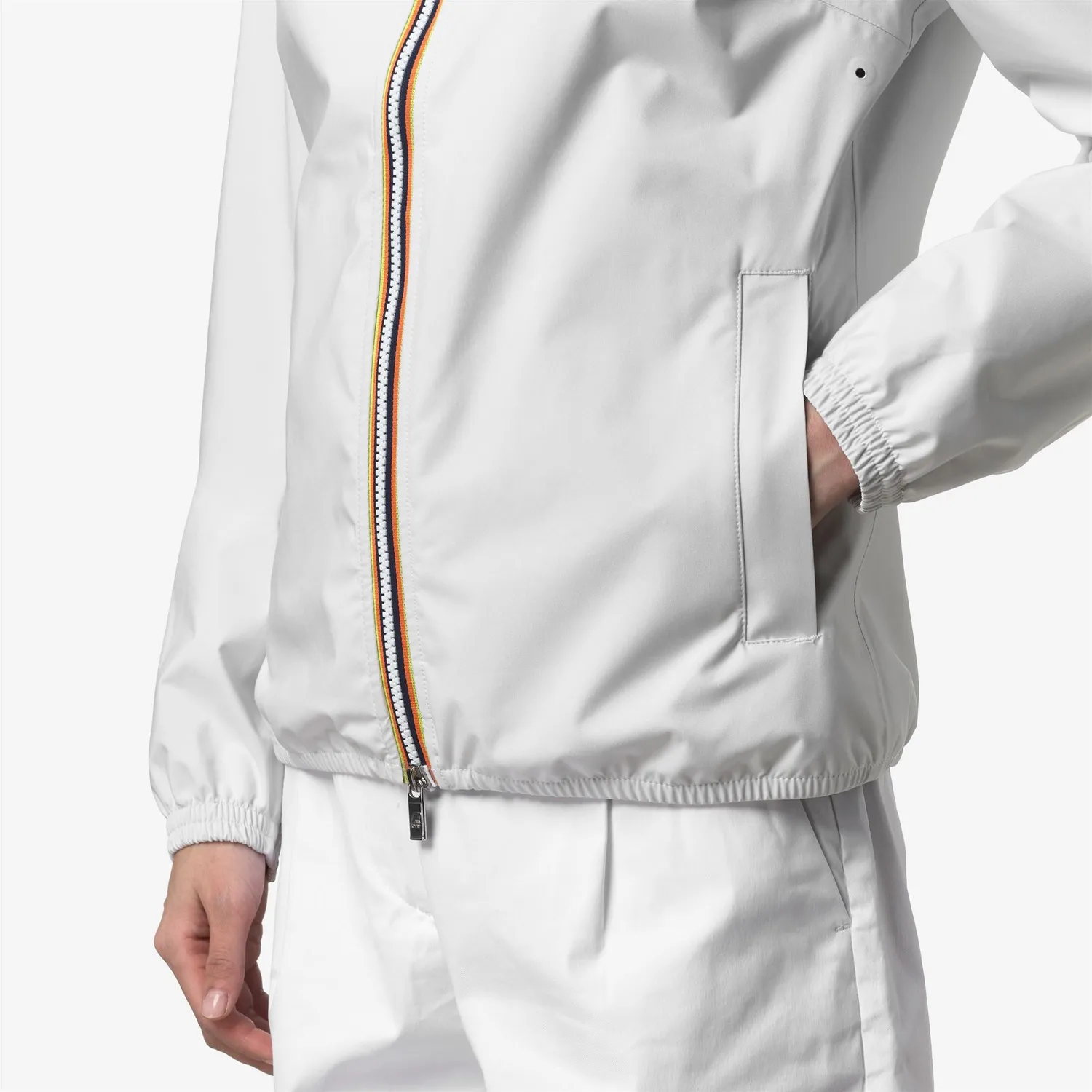 K-Way Lil 2.0 Stretch Dot geaca dama alba impermeabila