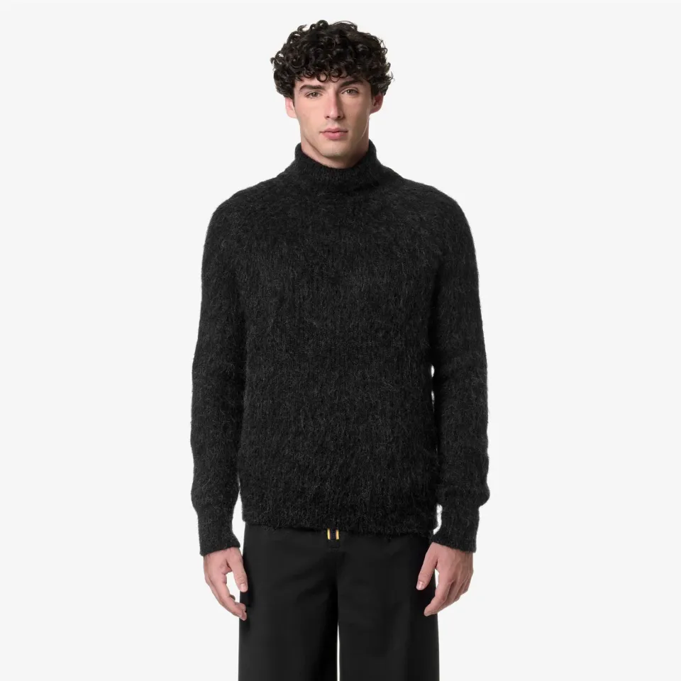 K-Way Bereny pulover negru mohair barbati