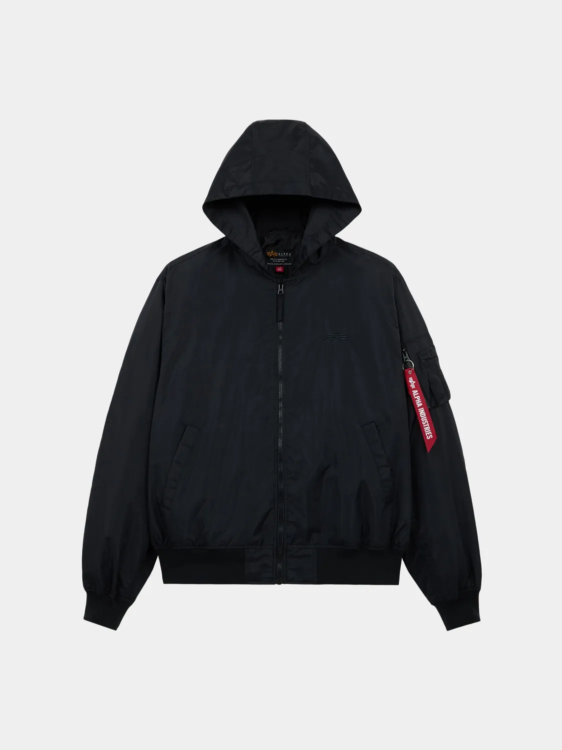 Alpha Industries L-2B Logo Hooded Hunter geaca Replica Blue impermeabila