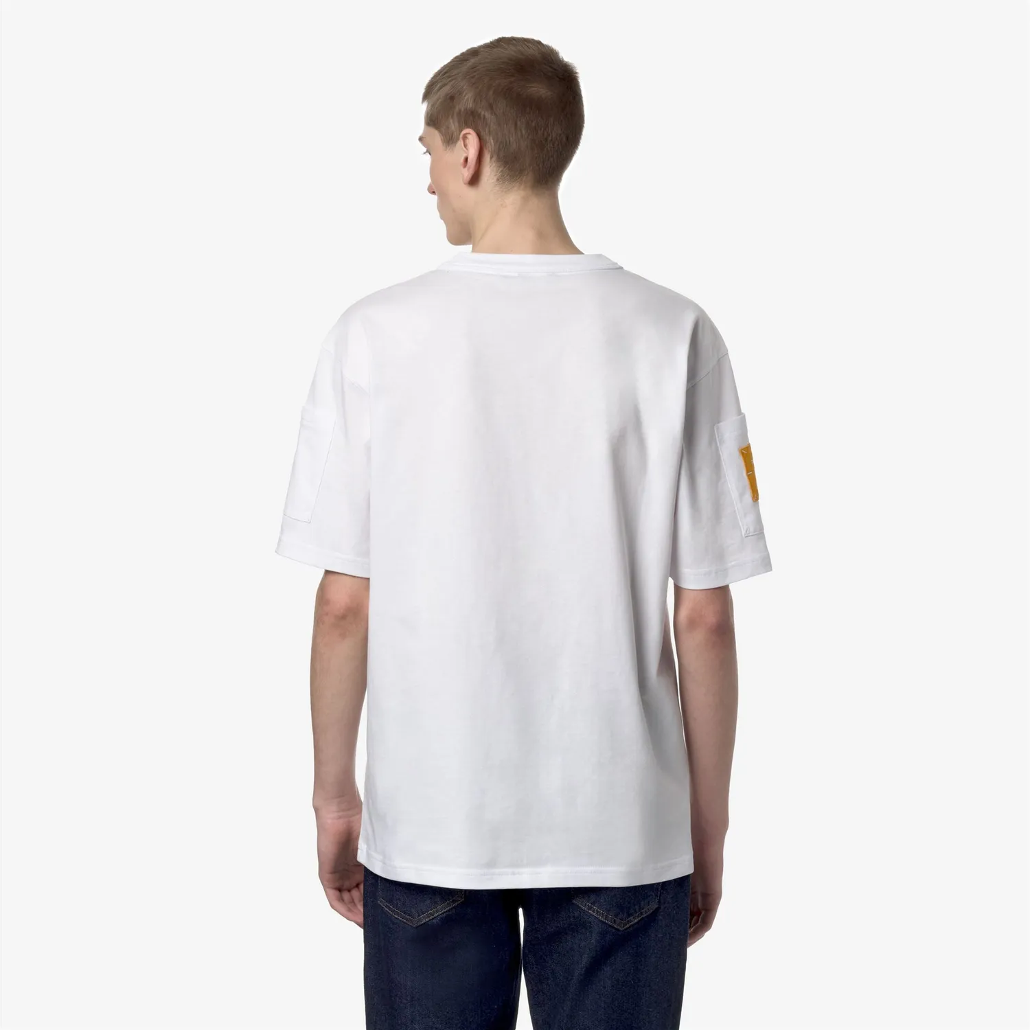 K-Way Fantome tricou bumbac alb-portocaliu barbati