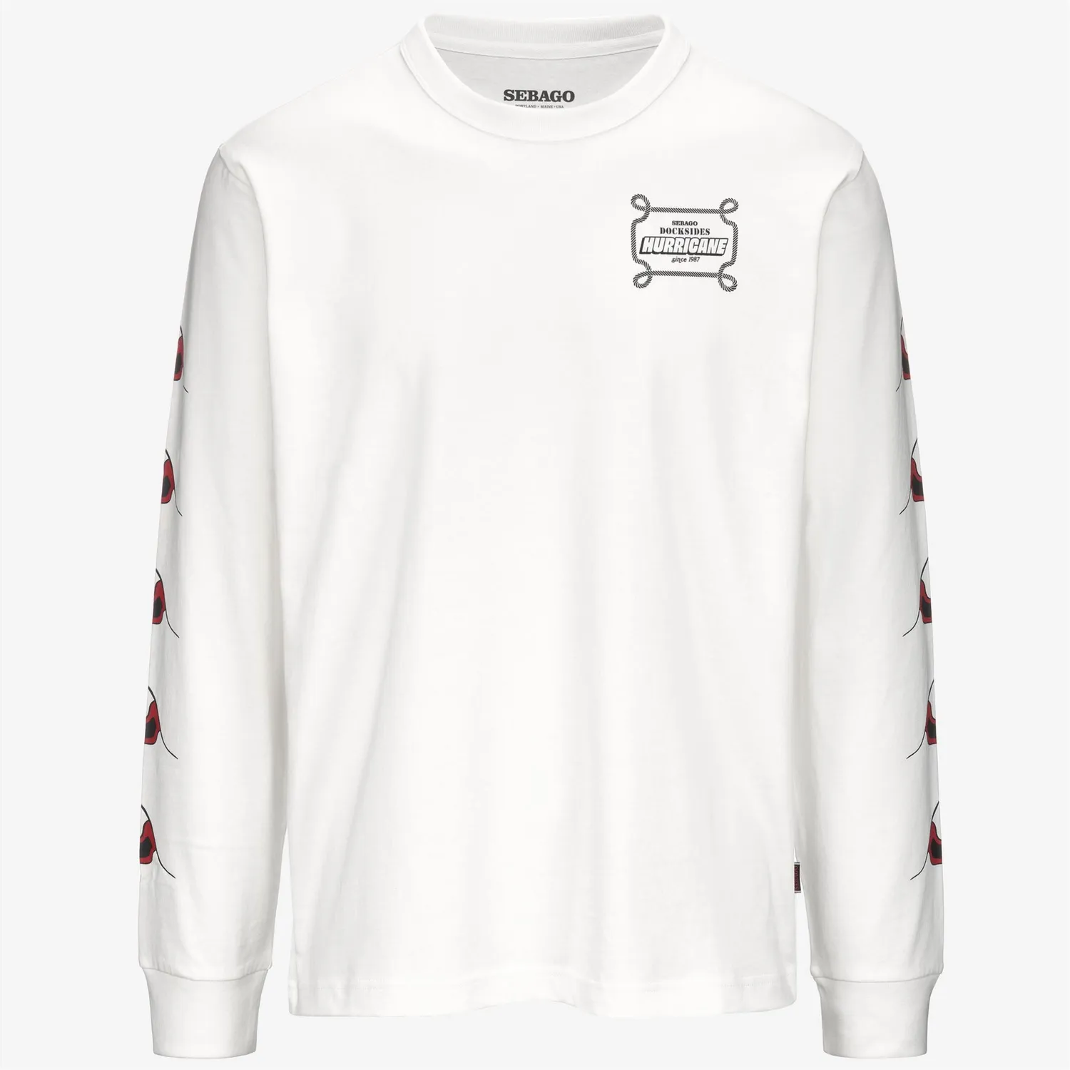 K-Way Roxbury Hurricane tricou unisex alb maneca lunga