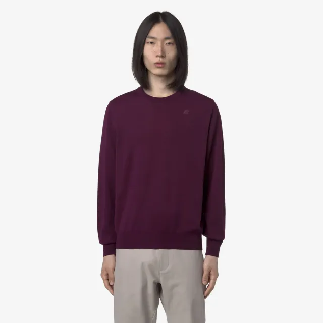 K-Way Sebastien Merino pulover bărbați Violet Wine