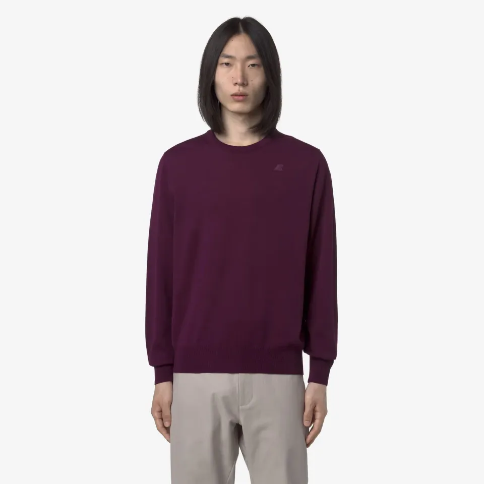 K-Way Sebastien Merino pulover bărbați Violet Wine