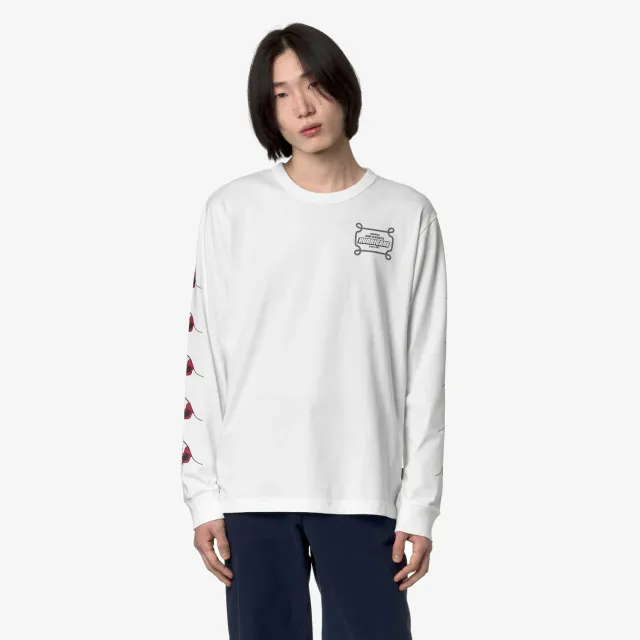 K-Way Roxbury Hurricane tricou unisex alb maneca lunga
