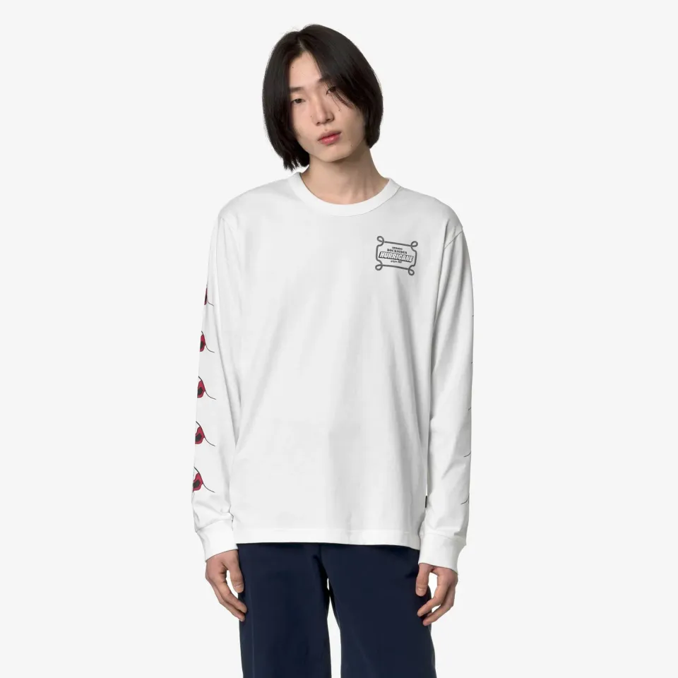 K-Way Roxbury Hurricane tricou unisex alb maneca lunga