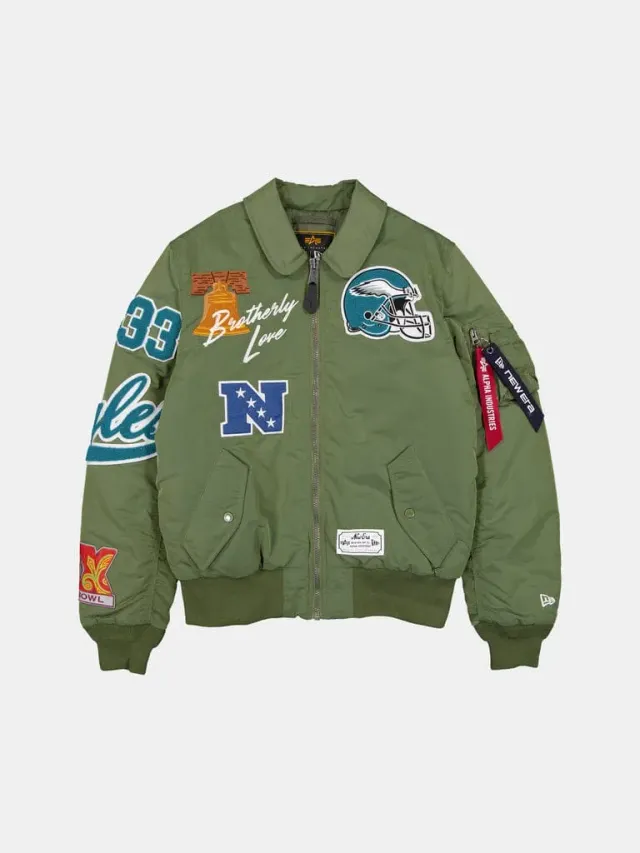Alpha Industries Eagles MA-1 geaca bomber verde