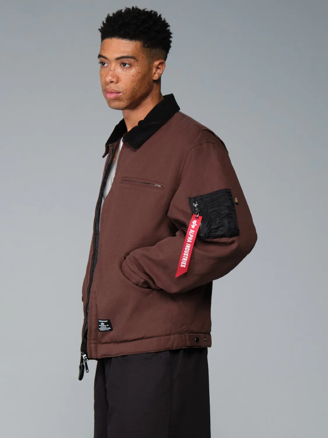 Alpha Industries Butler geacă de lucru neagră bumbac