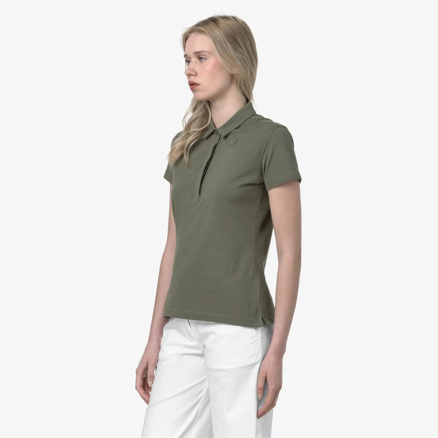 K-Way Amedea Pique Slim polo dama verde bumbac