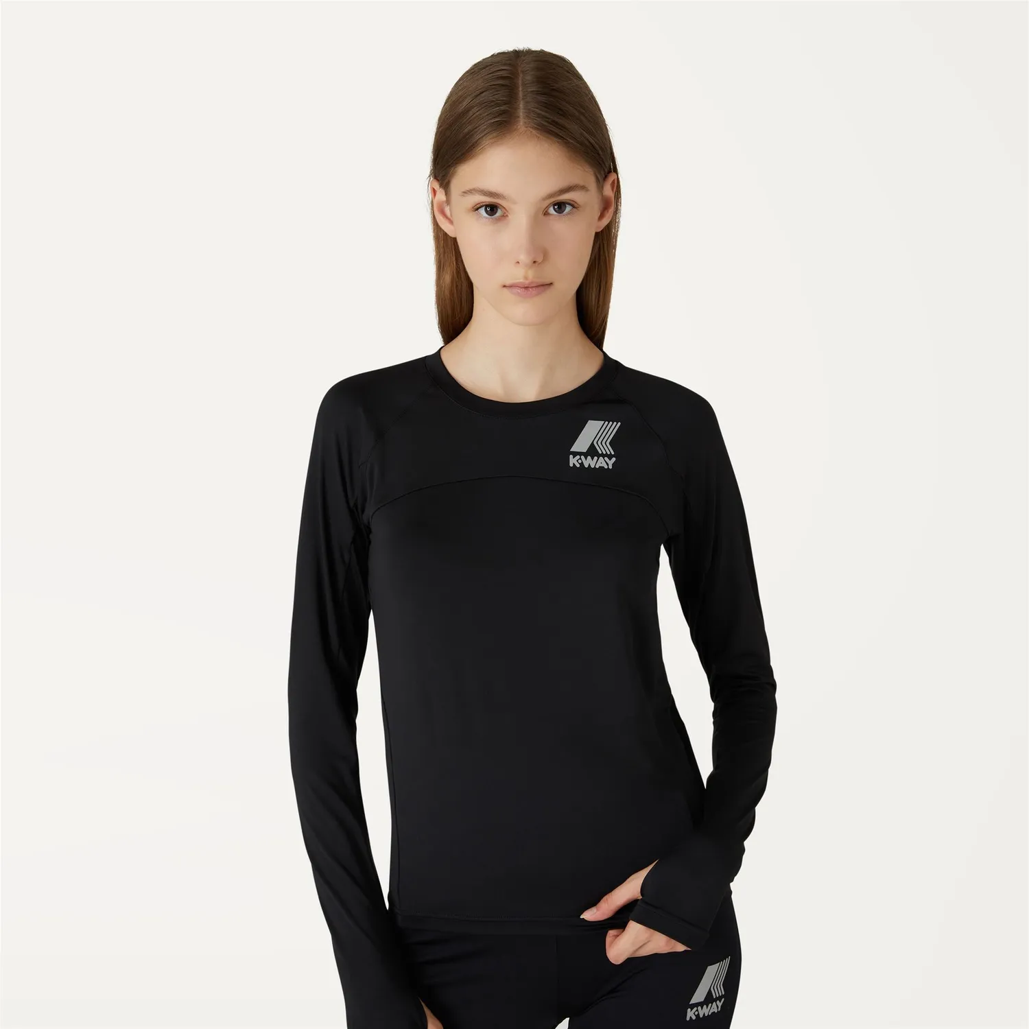 K-Way Margaret tricou sport dama negru respirabil second-skin