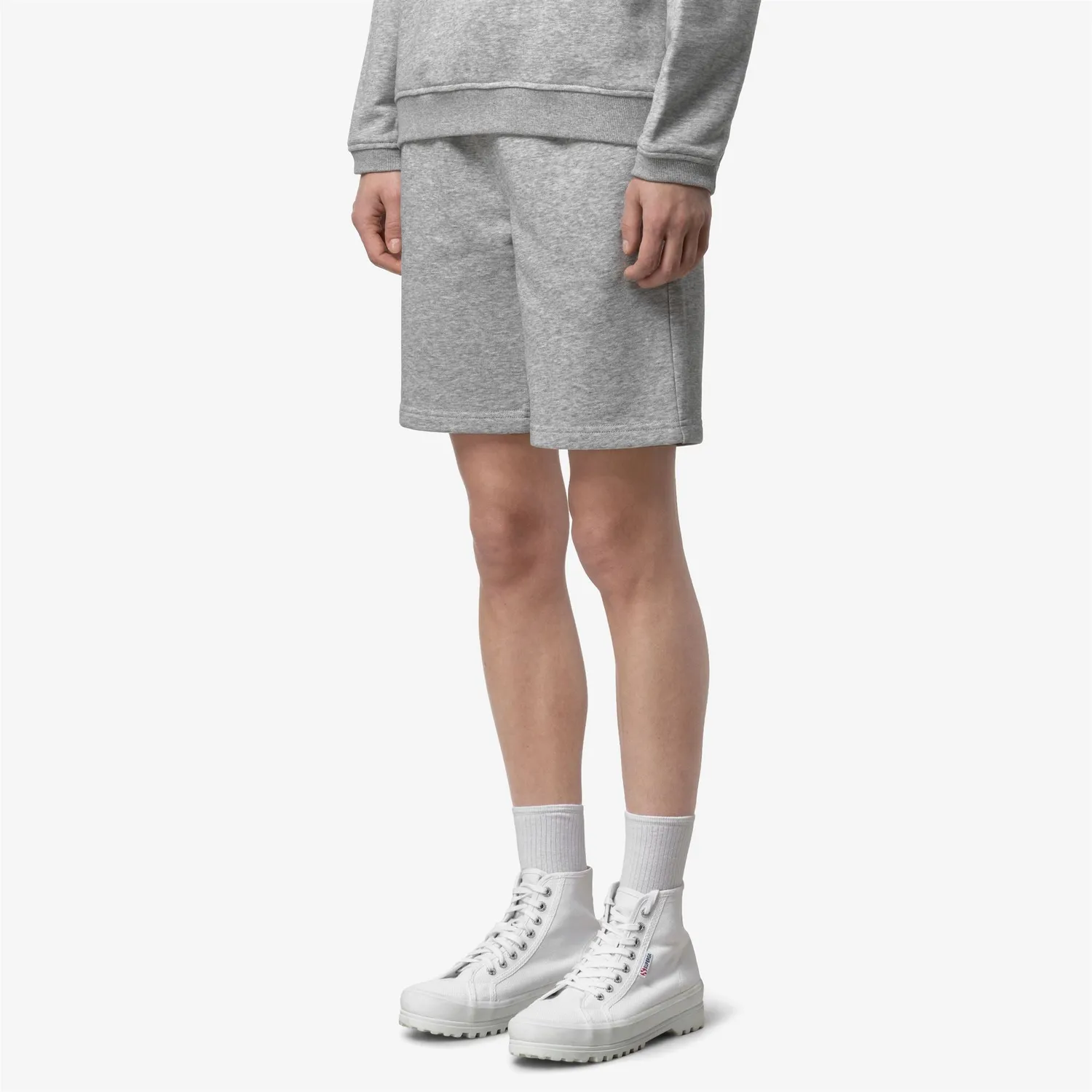 K-Way Casimir Poly Cotton shorts unisex Grey Mel bumbac