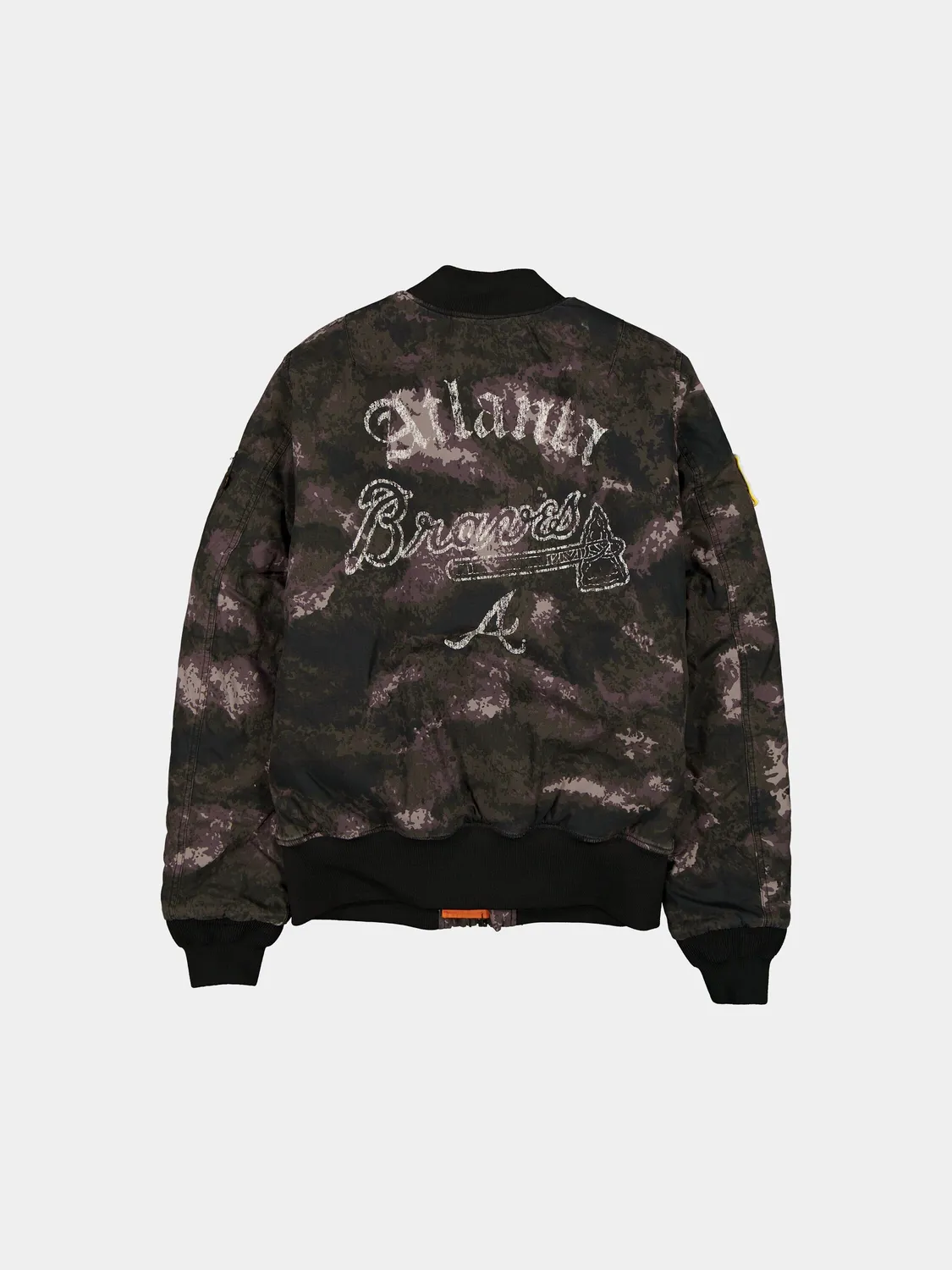 Alpha Industries MA-1 Atlanta Braves geaca negru reversibilă