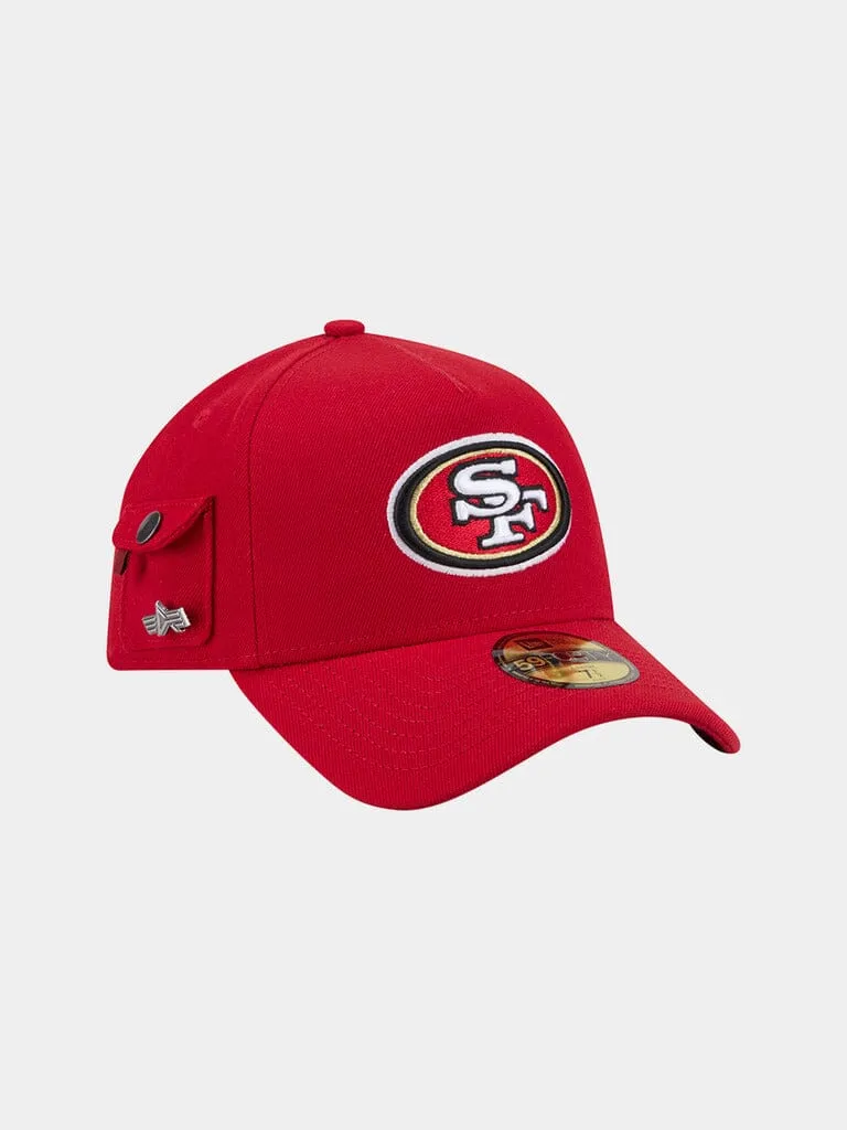Alpha Industries 49ers 59Forty șapcă roșie A-Frame