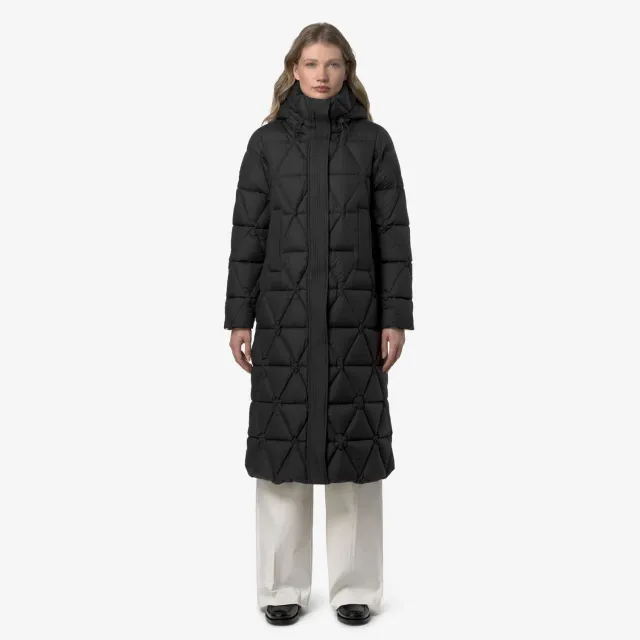 K-Way Ruenne Thermo palton puf lung negru calduros
