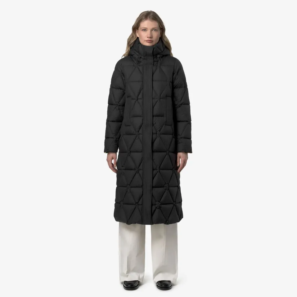 K-Way Ruenne Thermo palton puf lung negru calduros