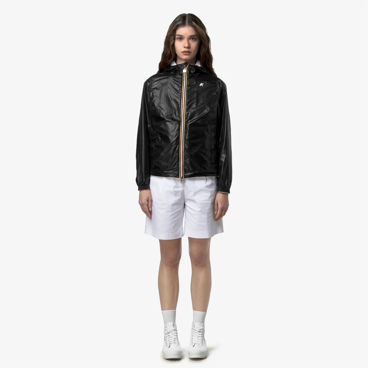 K-Way Lil 2.0 Plus.2 Double geacă damă alb-negru reversibilă