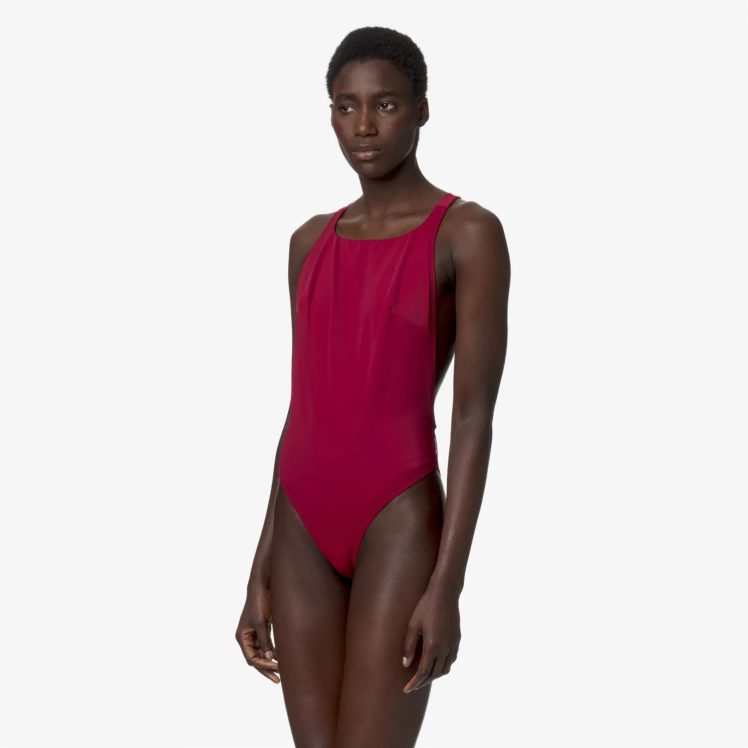 K-Way Bricy costum baie femei Red Persian intreg decupat