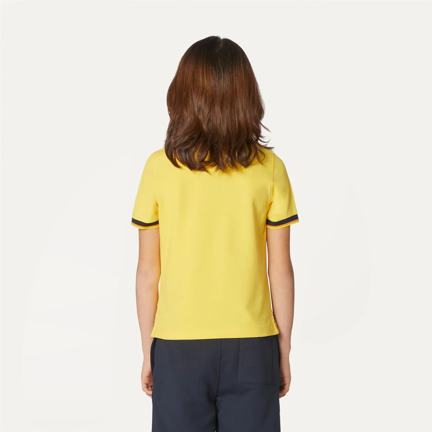 K-Way Vincent polo baieti galben bumbac stretch
