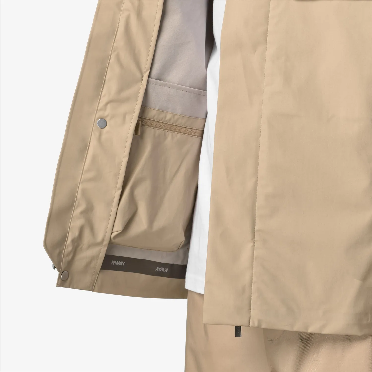 K-Way Orion 3L Poplin geacă bărbați bej XS-3XL