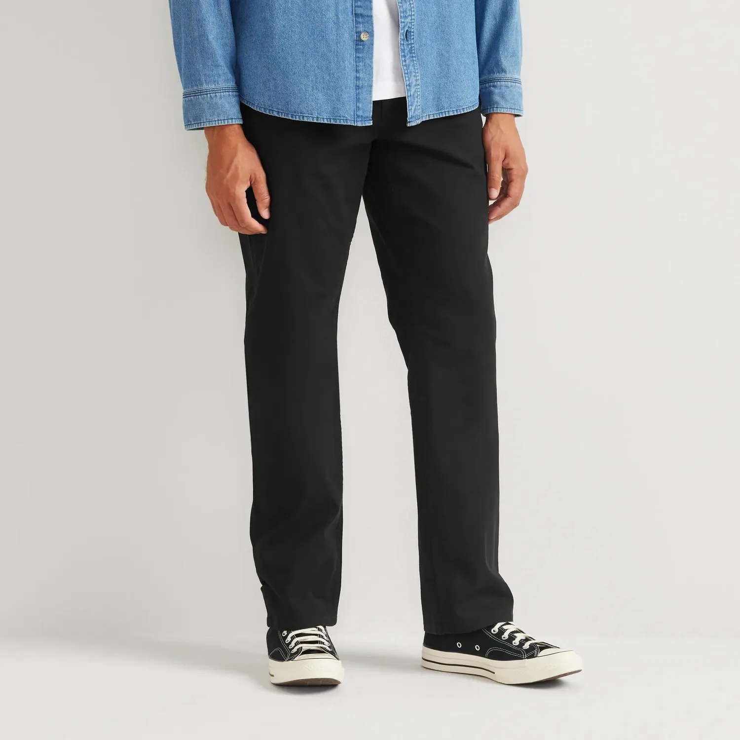 Eddie Bauer Mountain Flex Classic Fit Canvas 5-Pocket pantaloni Carbon