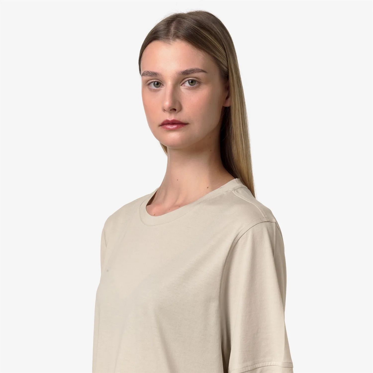 K-Way Gabillou Cotton Silk tricou dama bej matase