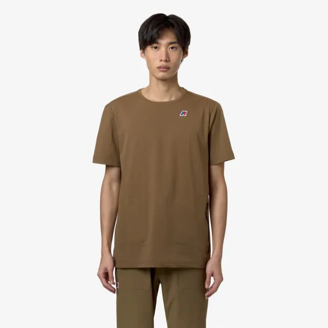 K-Way Seril Travel tricou unisex maro anti-UV pliabil