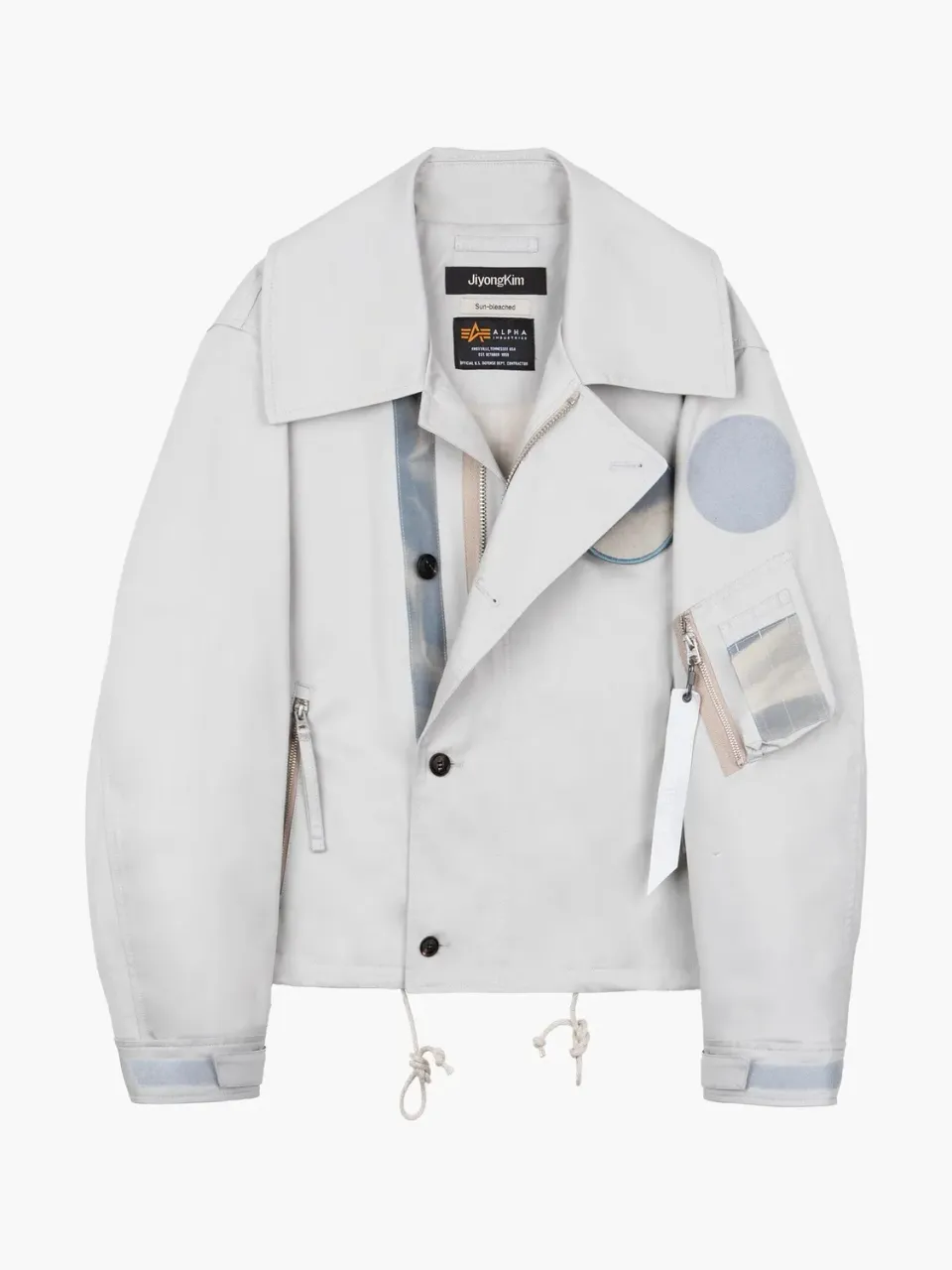 Alpha Industries JiyongKim Wide Collar palton gri deschis