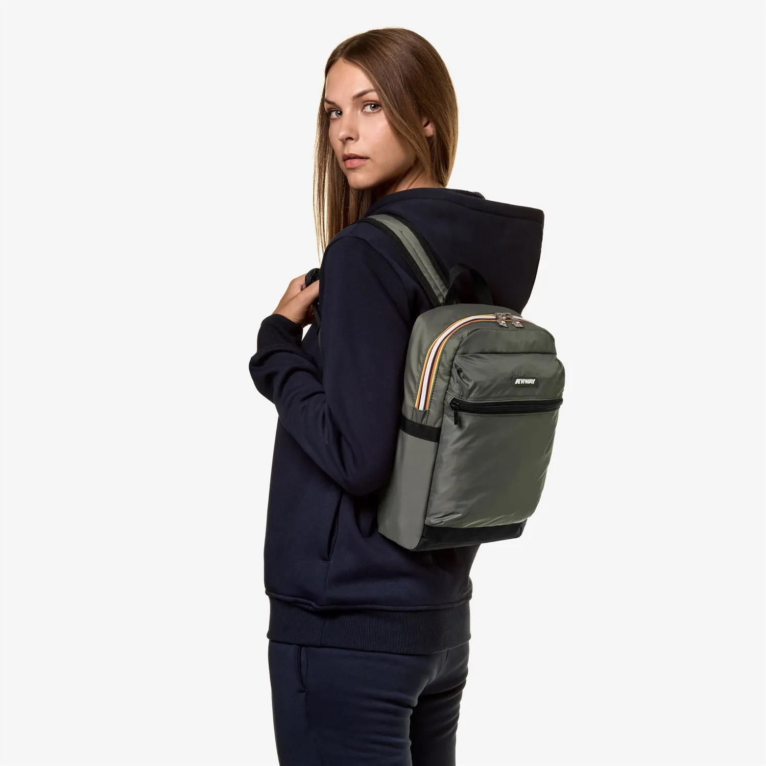 K-Way Laon Small rucsac verde 30 cm nailon