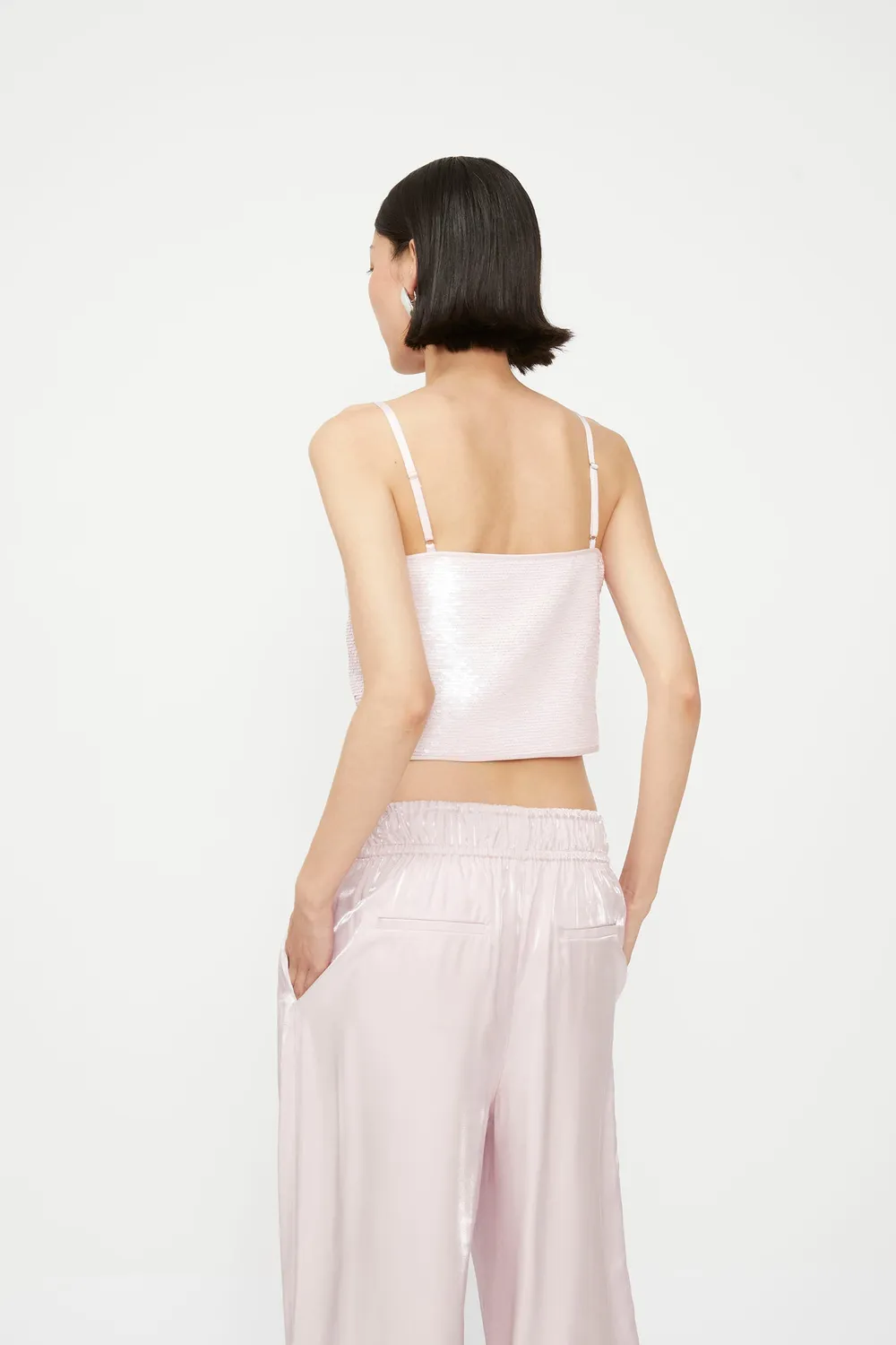 Isabelle Blanche top paiete roz arctic elegant