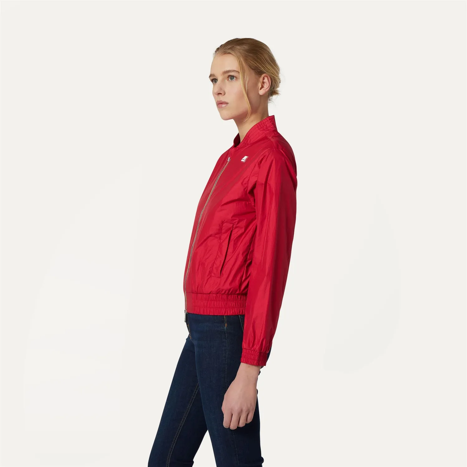 K-Way Amaurette geaca scurta rosu berry metalizata