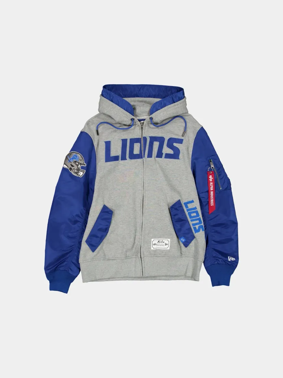 Alpha Industries Detroit Lions MA-1 hanorac albastru fermoar