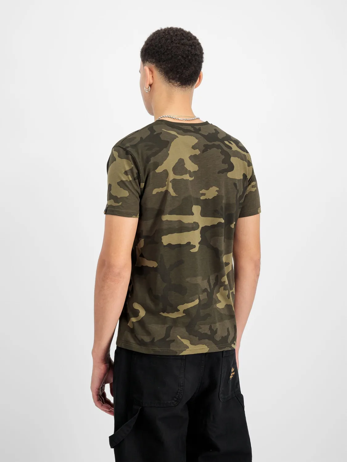 Alpha Industries Basic Small Logo tricou camo Desert Camo bumbac