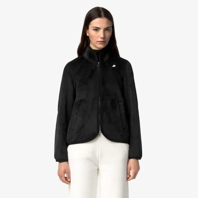 K-Way Tuda Velour Polar hanorac negru calduros