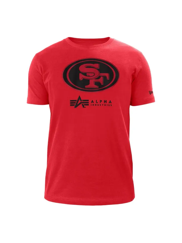 Alpha Industries San Francisco 49ers tricou roșu bumbac