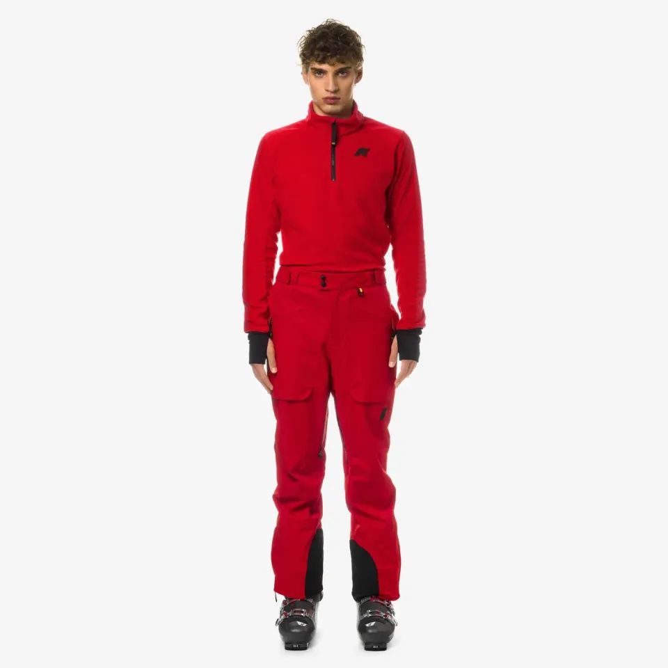 K-Way Aussois Micro Twill 3 Layers pantaloni rosii schi
