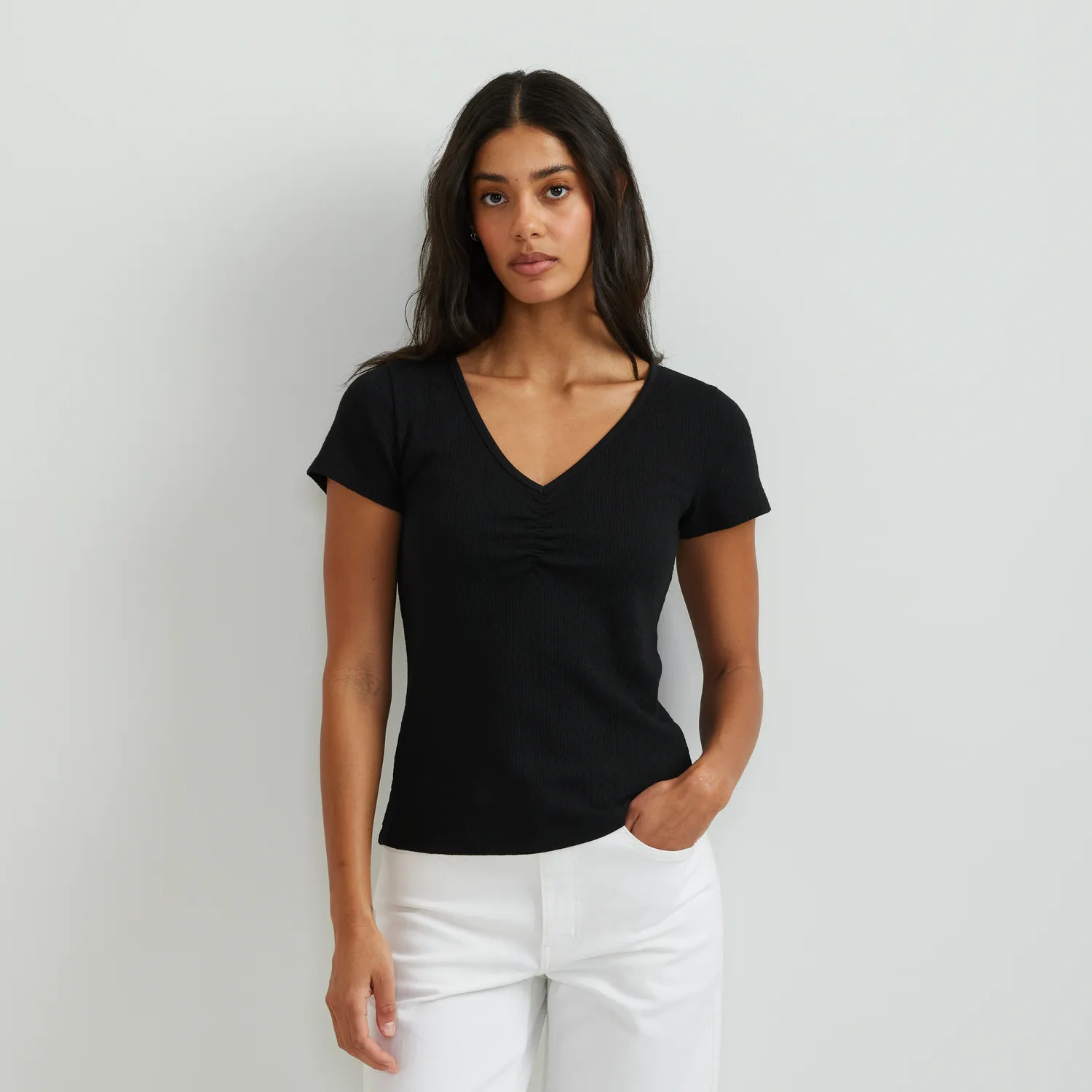Eddie Bauer Pointelle Dobby camasa dama albastra vaporoasa