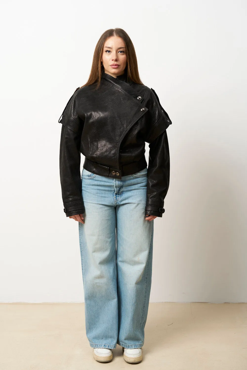 Mareus Midnight Onyx 620 geaca piele dama neagra S-XL