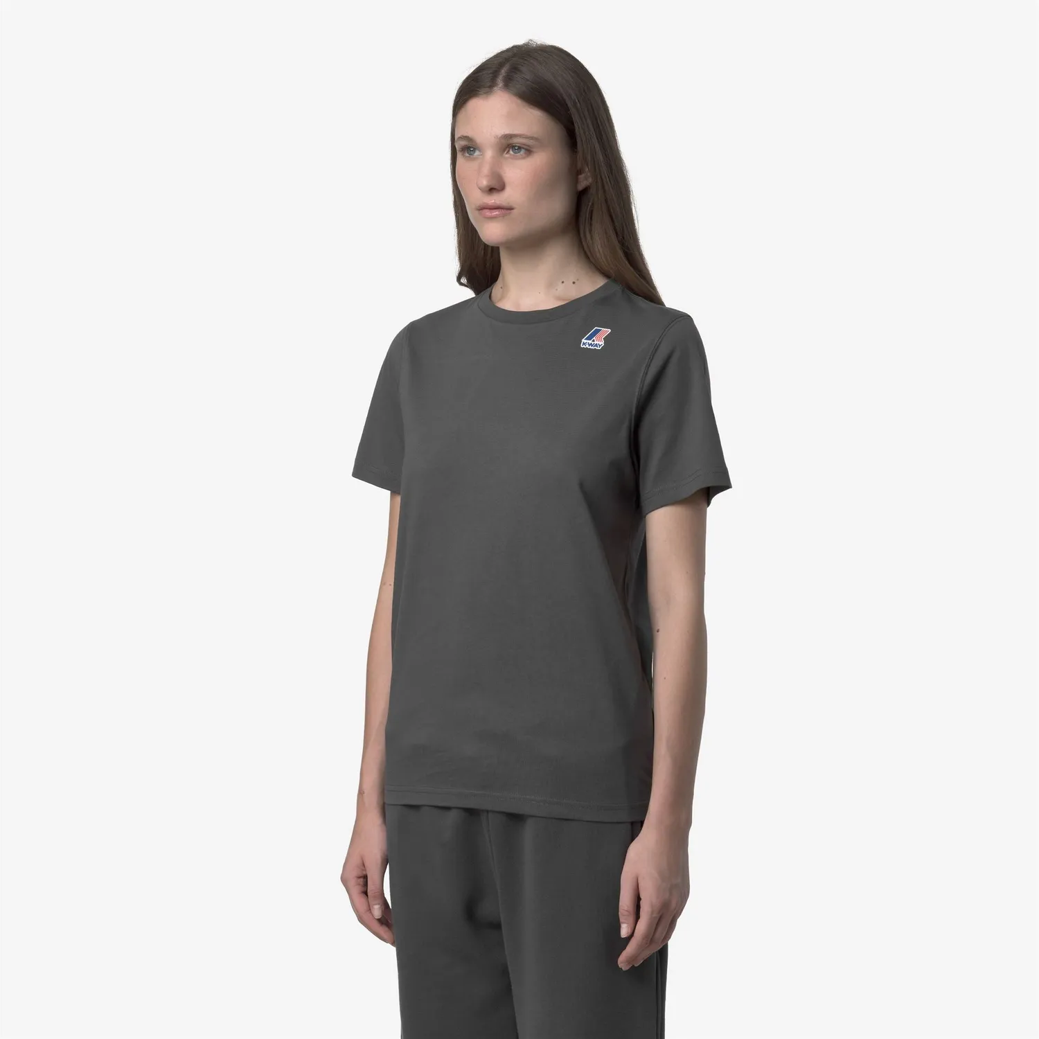 K-Way Leonide tricou bumbac gri pliabil unisex