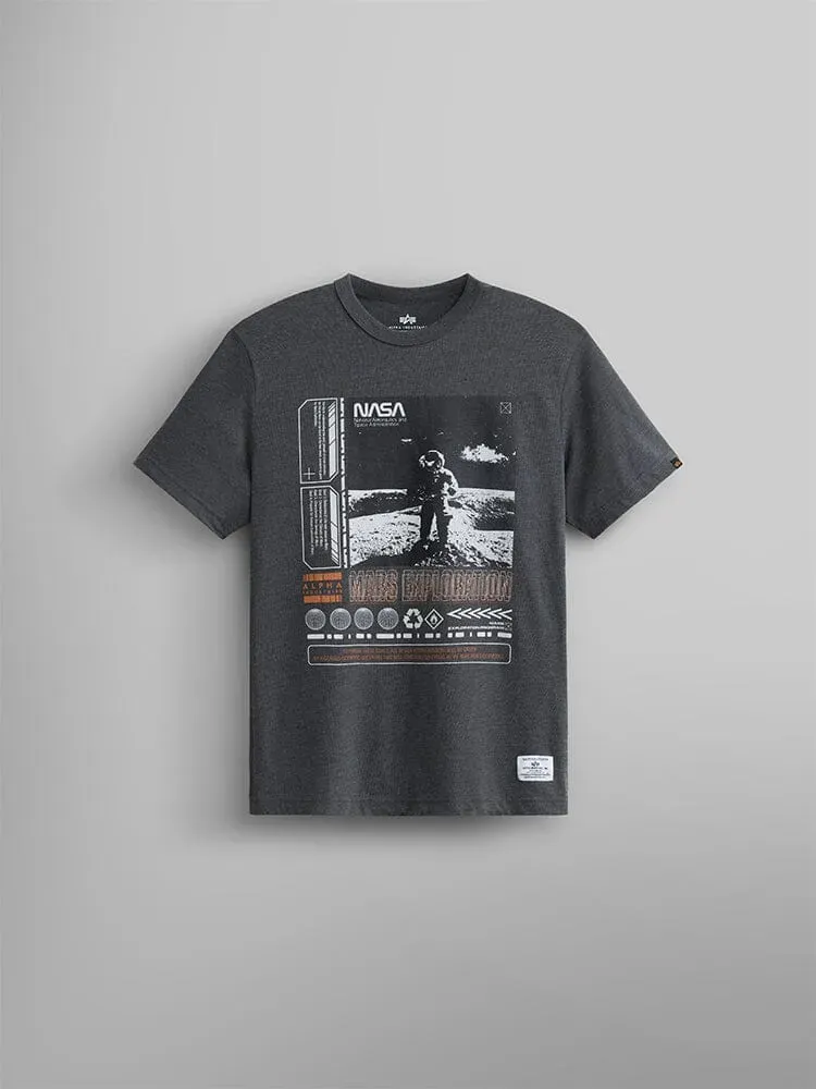 Alpha Industries NASA Exploration tricou gri închis bumbac