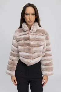 Mareus Fabrica de Blanuri Cappuccino Mist 464 haină chinchilla