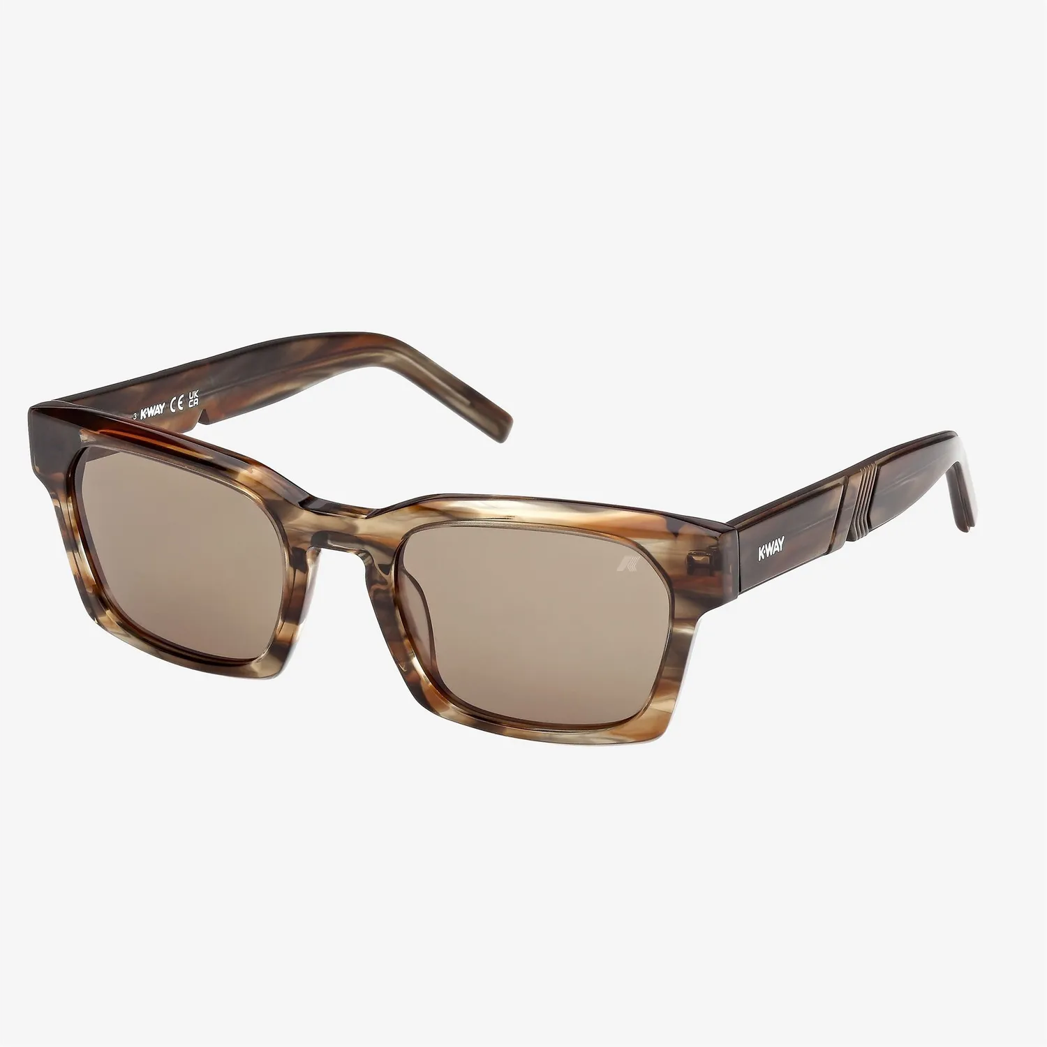 K-Way KW0022 ochelari soare unisex maro forma dreptunghiulara