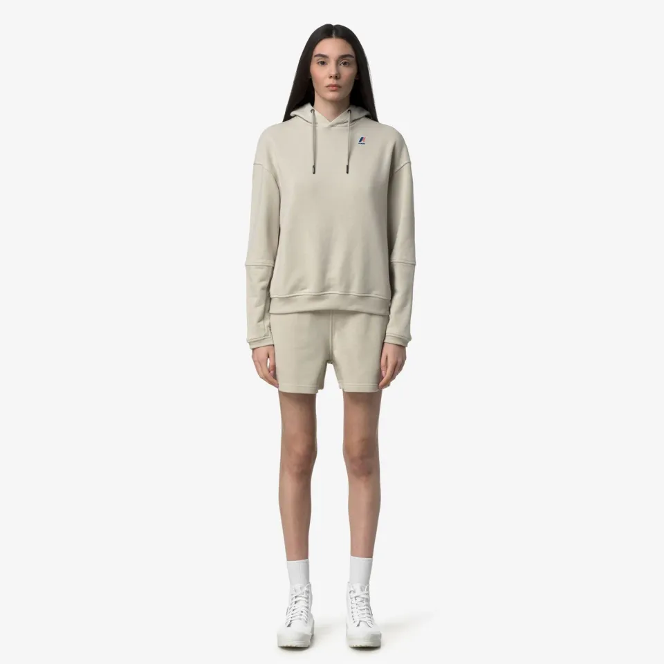 K-Way Ninette Poly Cotton hanorac dama bej gluga usoara